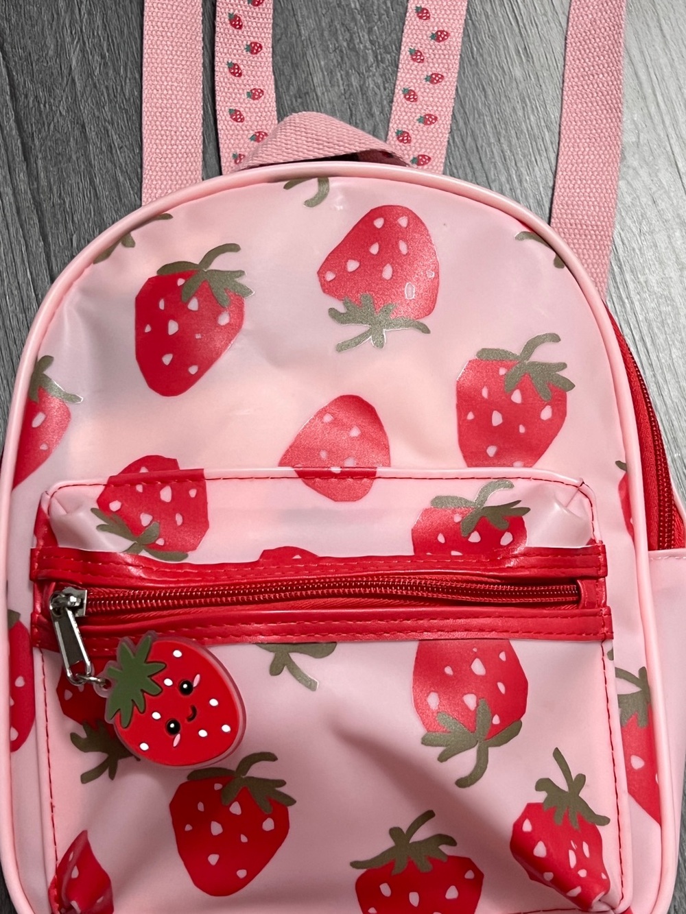 wonder nation Pink Strawberry Print Kids Backpack